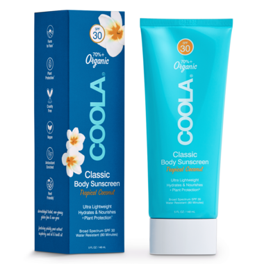 COOLA Classic lotion solaire pour le corps FPS 30 noix de coco tropicale