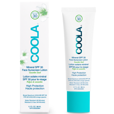 COOLA Écran solaire minéral pour le visage FPS 30, concombre