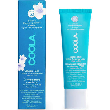 COOLA Crème solaire classique pour le visage au thé blanc FPS 50