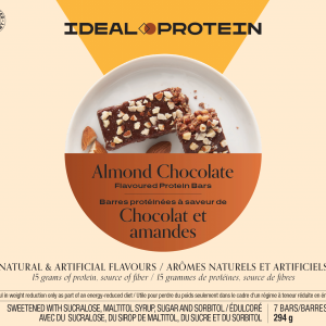 Barre à saveur de chocolat au lait et d'amandes